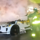 A crowd crashed and set fire to a Waymo unmanned cab in San Francisco. No one was in the car